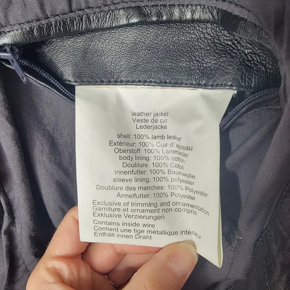 MAURITIUS LEATHER MEN'S GOEFF LAMB LEATHER ZIP-FRONT TRUCKER JACKET - Picture 16 of 16